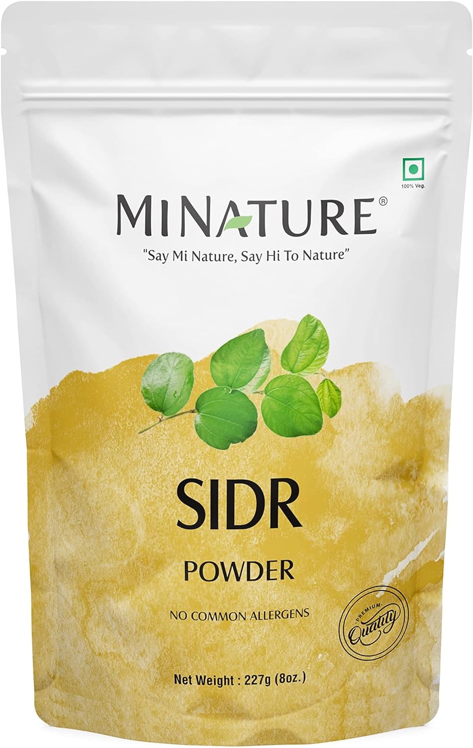 Mi Nature Natural Sidr Powder for Hair & Skin | Sidr Leaves Powder – Natural Hair Cleanser & Conditioner | Natural Source of Mucilages and Saponins (227G)