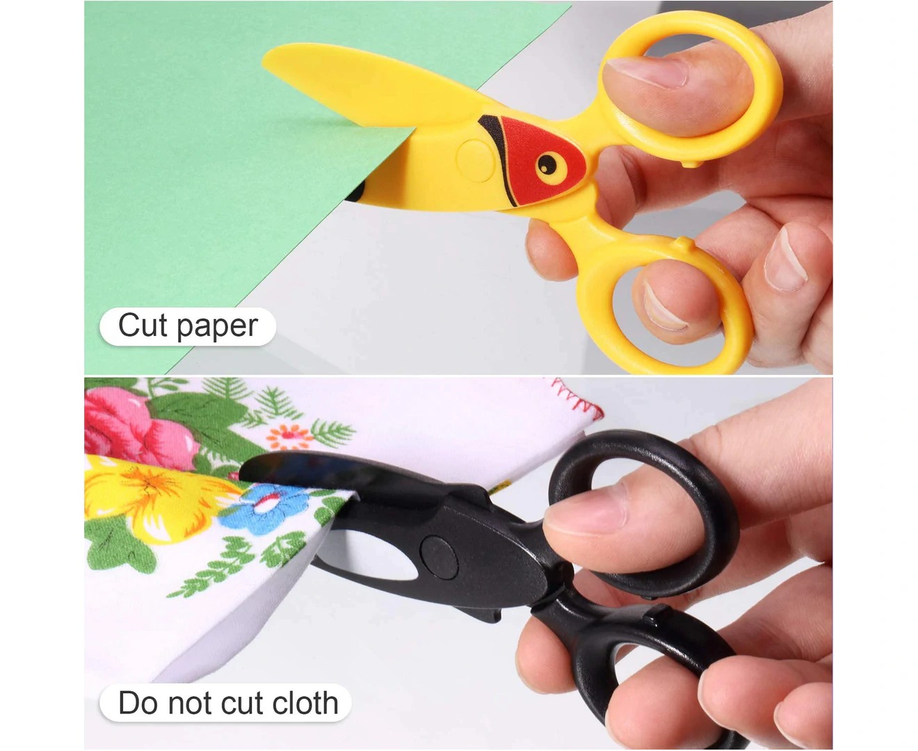 3 Pieces Toddler Safety Scissors in Animal Designs, Kids Preschool Training Scissors Child Plastic Art Craft Scissors (Dolphin, Crocodile and Toucan Bird)