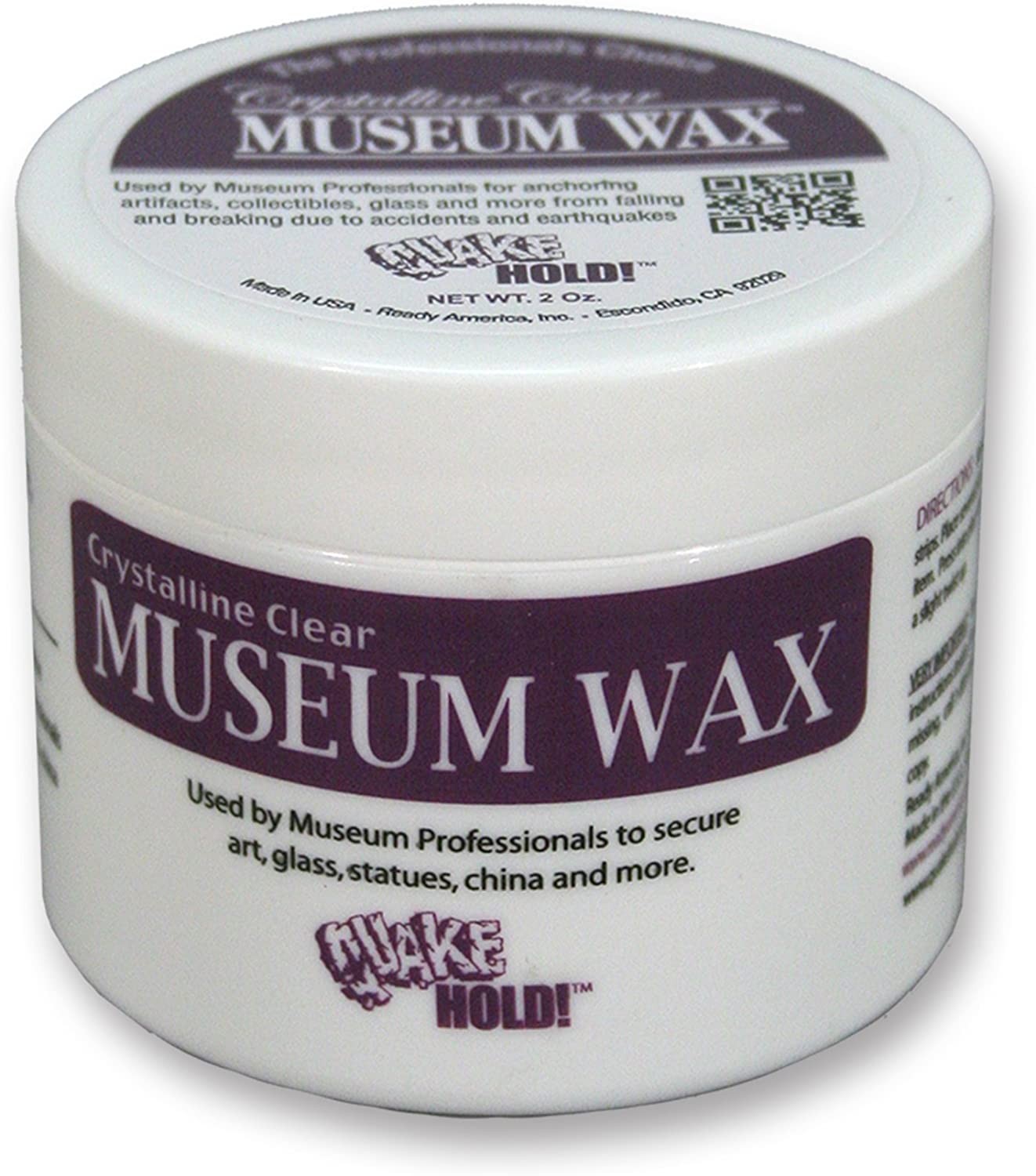 Quakehold! 66111 Museum Wax, Clear