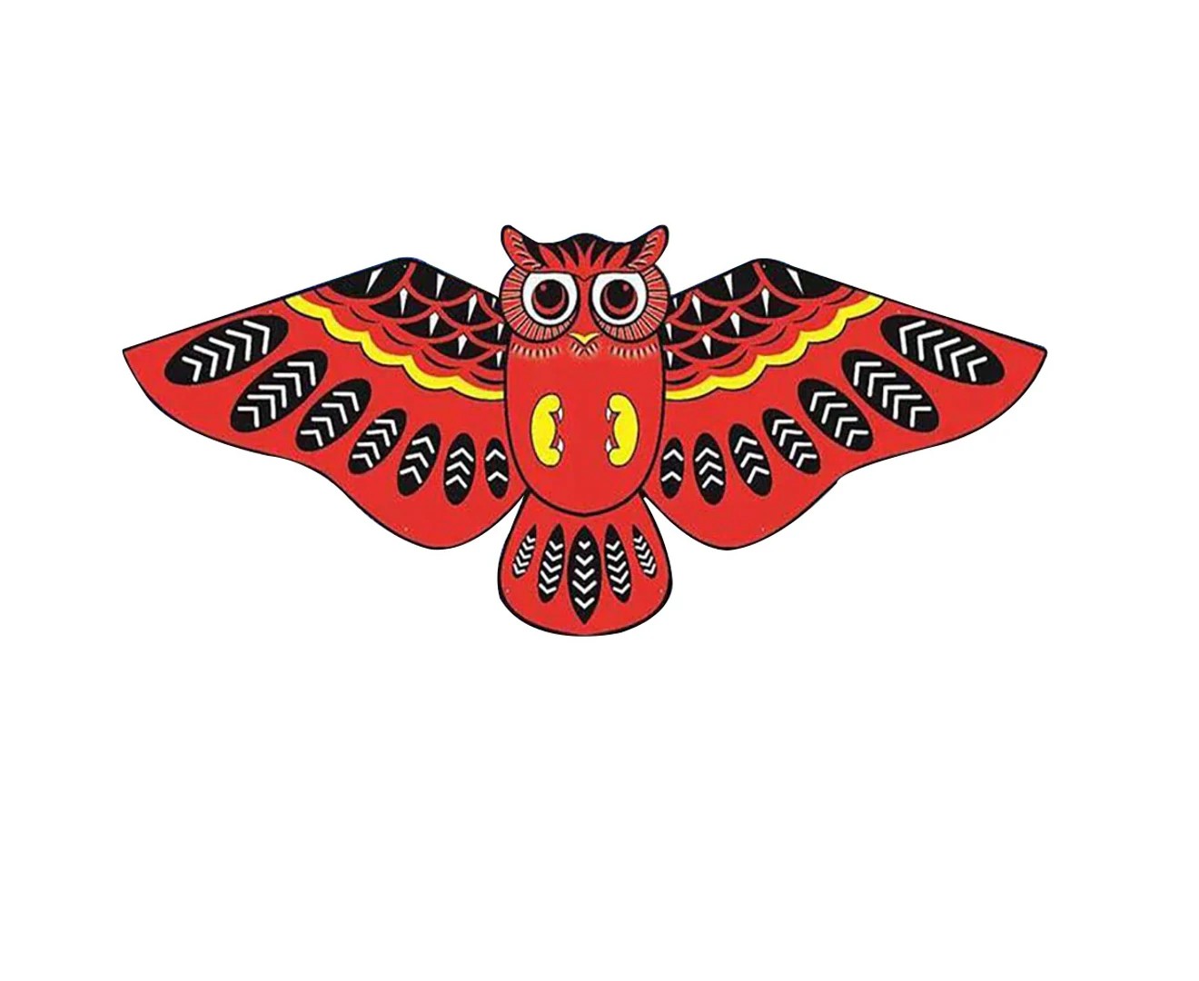 Cartoon Owl Bird Single Line Flying Kite Outdoor Fun Sports Children Toy Gift-Red