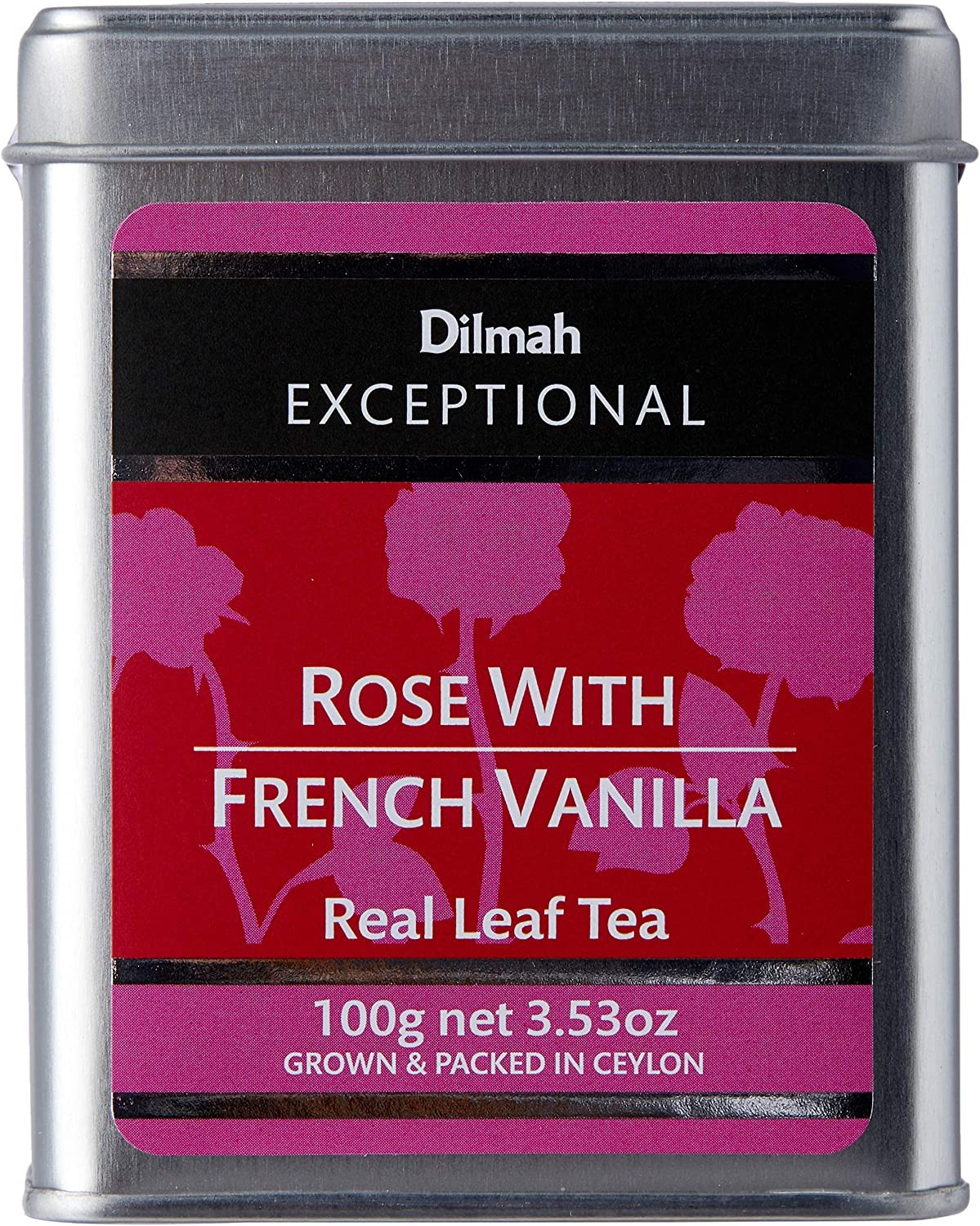 Dilmah Exceptional Rose with French Vanilla Loose Leaf Caddy, 100 Grams