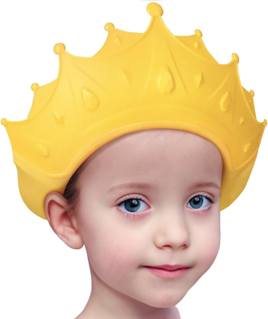 Baby Shower Cap Waterproof Shampoo Hat for Children Toddler Girls Boys Protect Ears Eyes.Adjustable Silicone Bathing Crown.