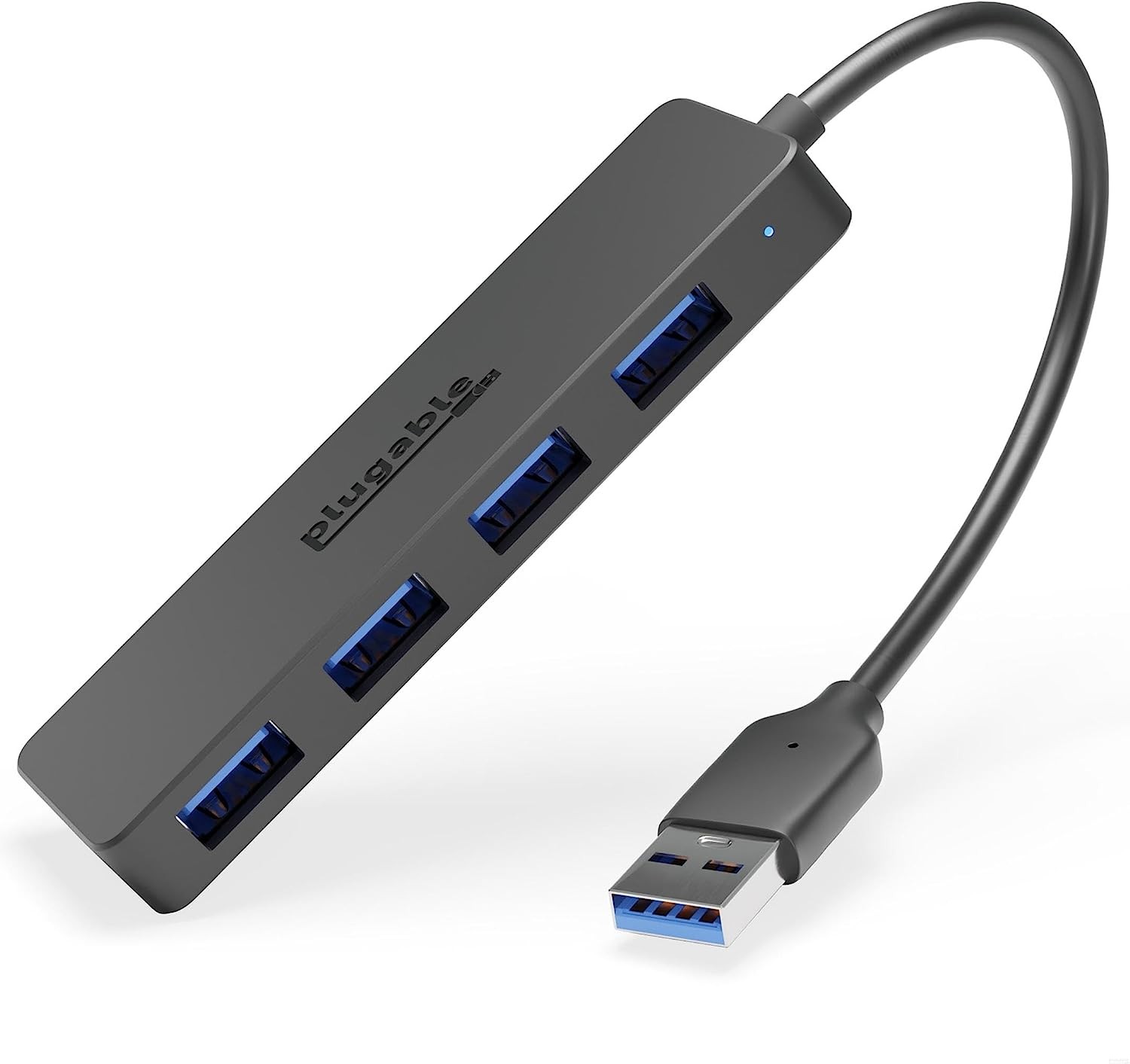 Plugable 4 Port USB Hub 3.0, USB Splitter for Laptop, Compatible with Windows, Surface Pro, PC, Chromebook, Linux, Android, Charging Not Supported