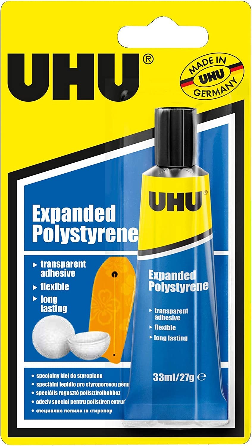 UHU Expanded Polystyrene Glue 33 Ml, (33-37590)