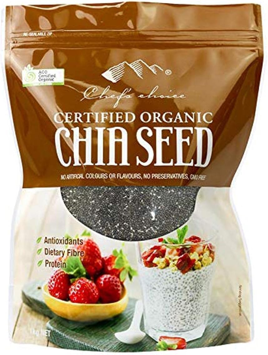 Chef’S Choice Organic Black Chia Seeds, 1 Kg