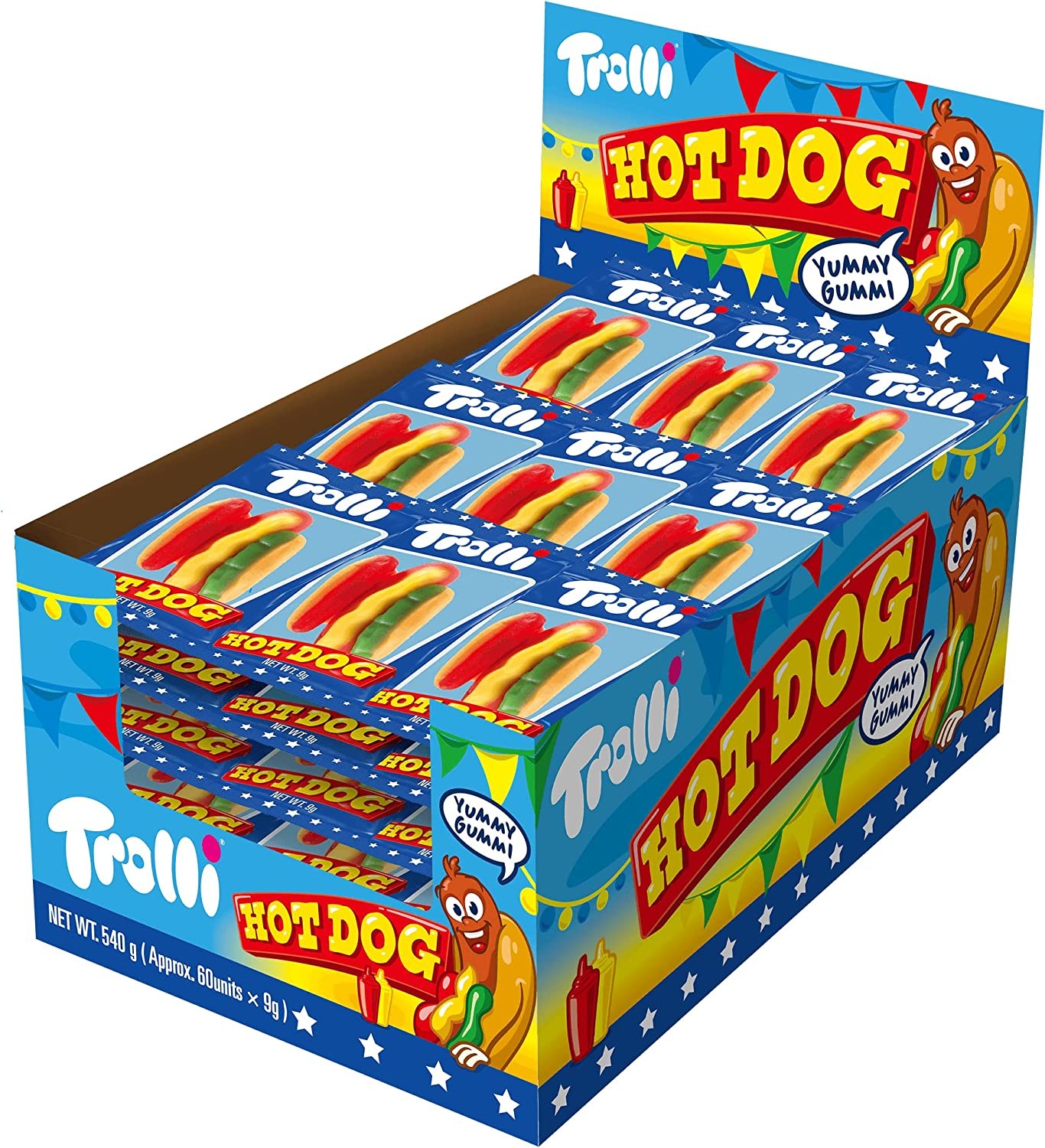 Trolli Hot Dogs Candy, 60 X 9 Grams