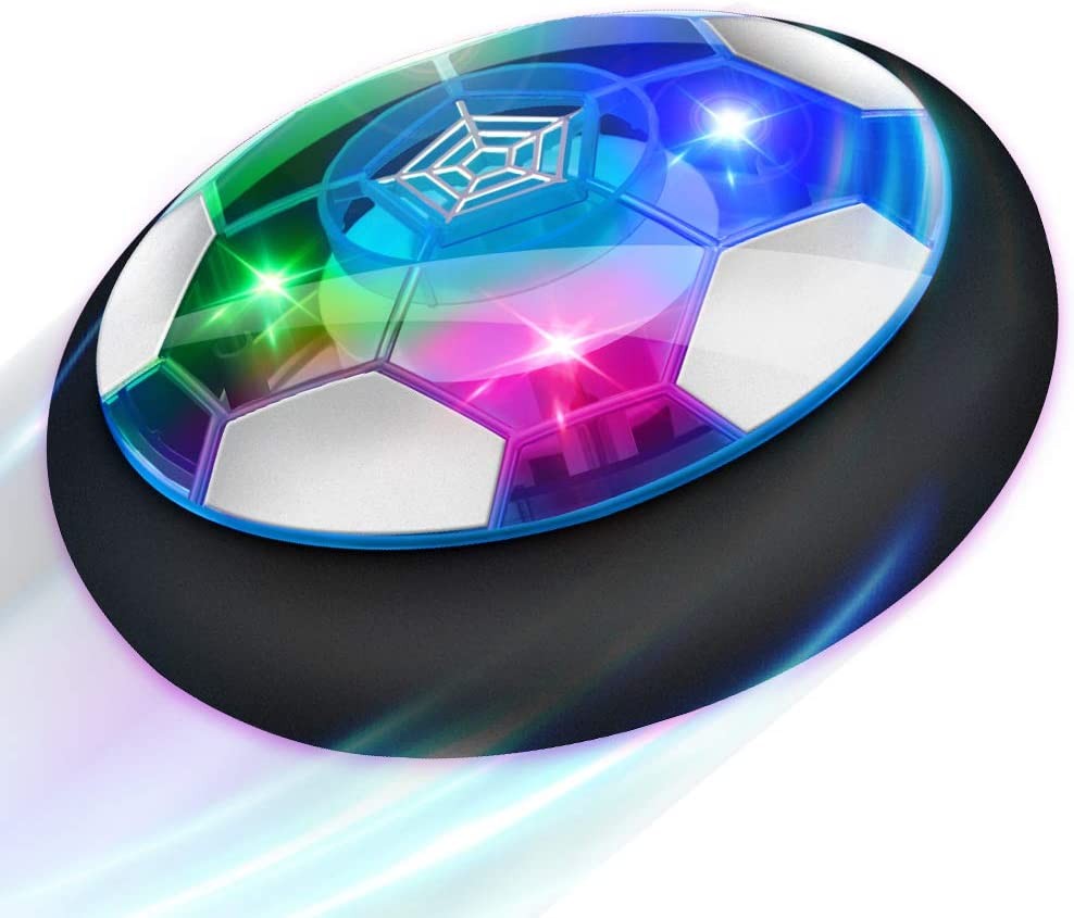 Growsland Kids Toys Hover Soccer Ball Gift Boys Girls Age 3,4,5,6,7,8,9-12 Year Old Rechargeable Air Power Football Sport Ball Game Colorful LED Light & Foam Bumpers Indoor Outdoor Air Soccer Disk Toy