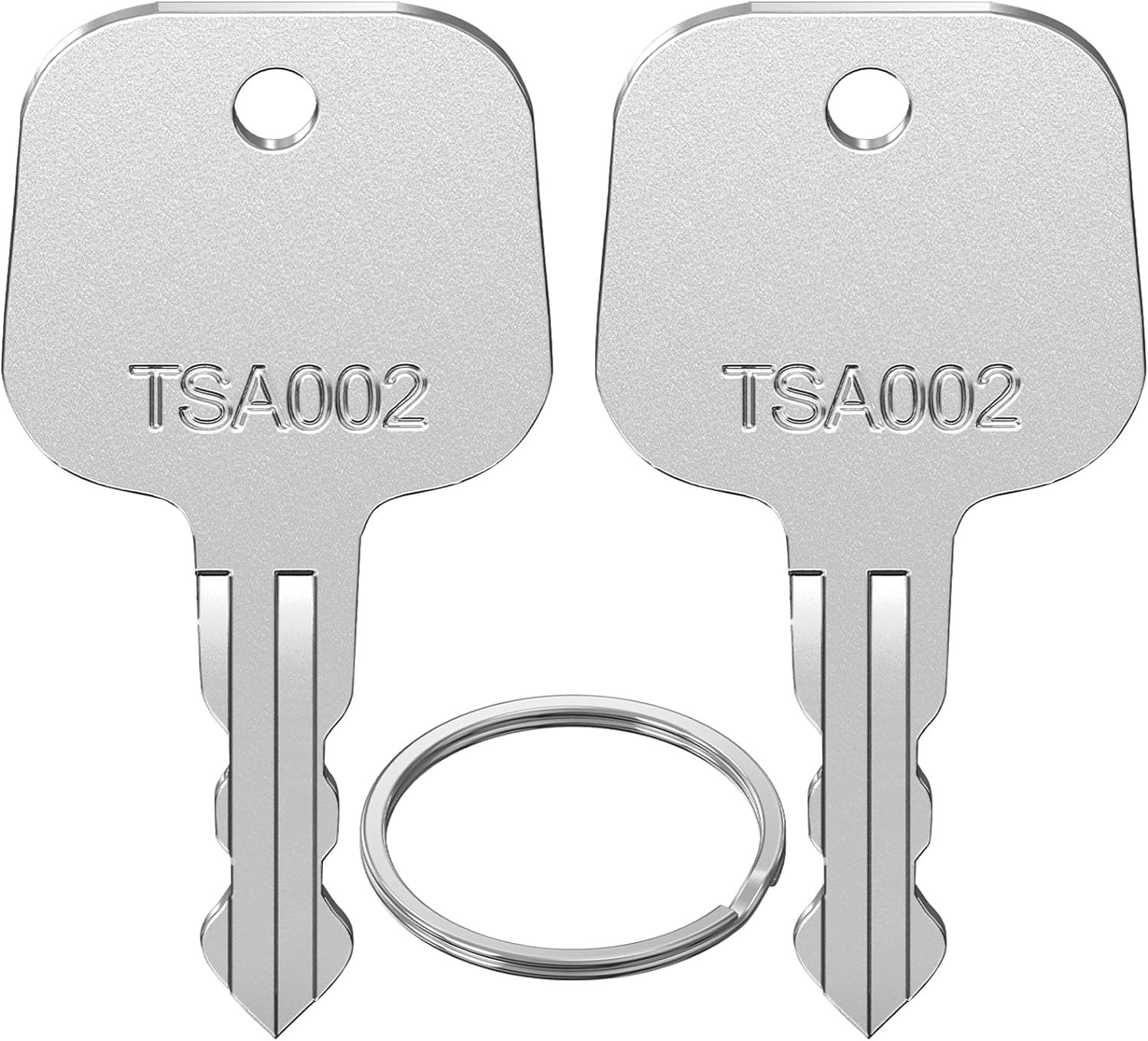 Gnellkoor Key for TSA 002, 2PCS 002 Luggage Keys Compatible with Luggage Suitcase Password Locks Silver