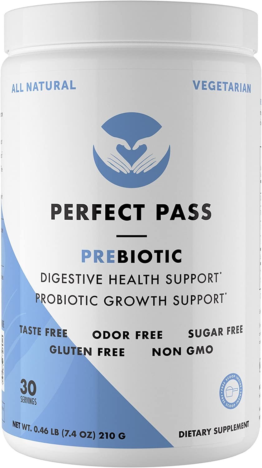 Perfect Pass Prebiotic PHGG Partially Hydrolyzed Guar Gum 210G Powder – 100% Natural Gluten Free Non GMO – Certified Kosher Vegetarian Sugar Free