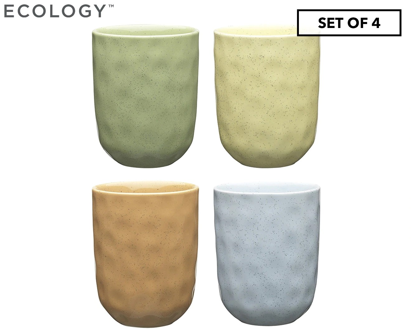 Set of 4 Ecology 250Ml Speckle Cuddle Mugs – Multi