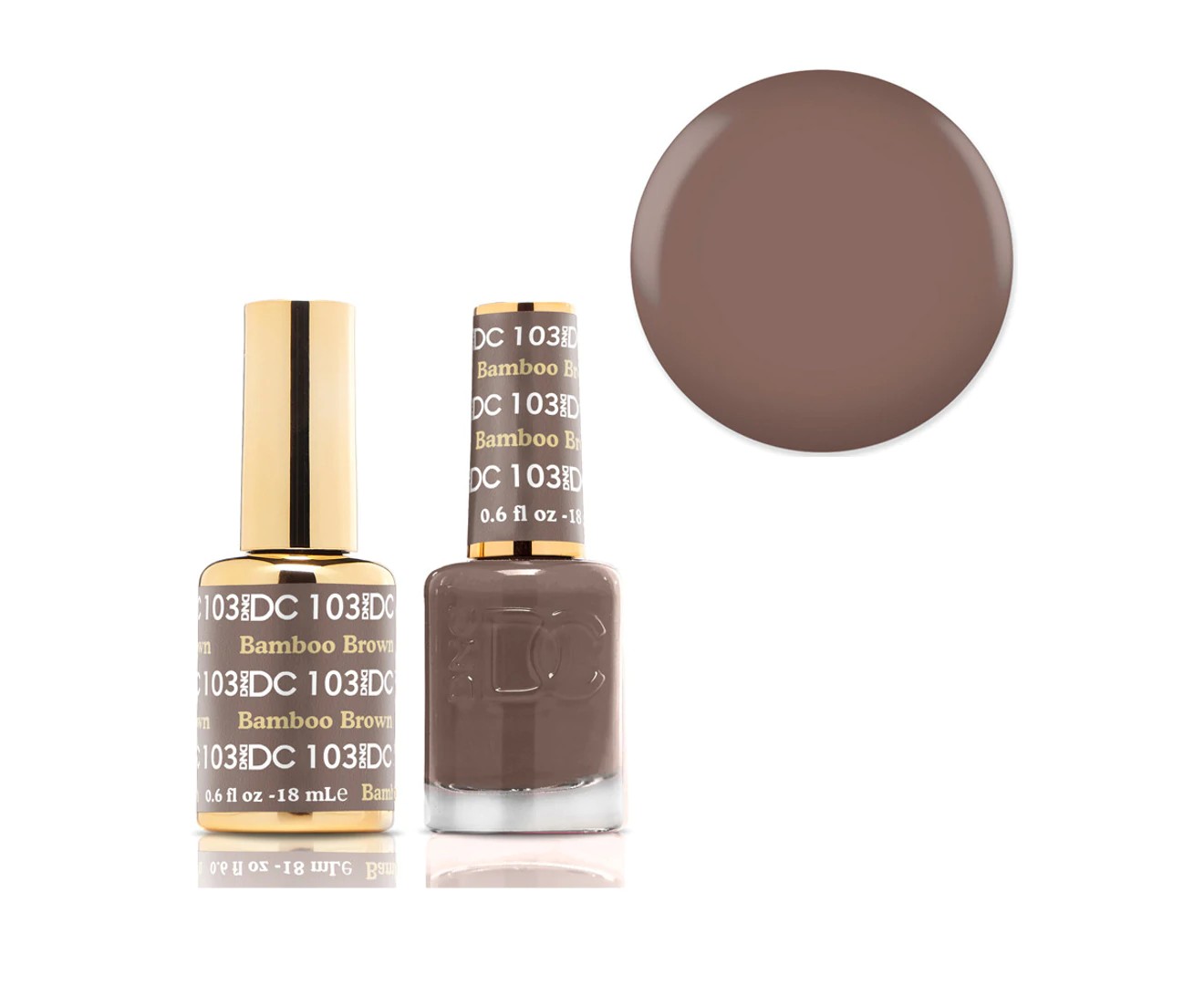 DND 103 Bamboo Brown – DC Collection Gel & Lacquer Duo 18Ml