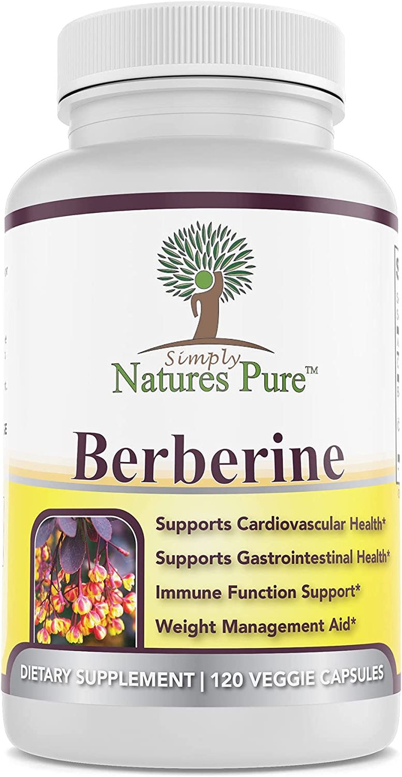 Premium Berberine Hcl 500Mg – 120 Capsules – Cardiovascular Gastrointestinal Immune Weight Loss Support – Chromium Cinnamon