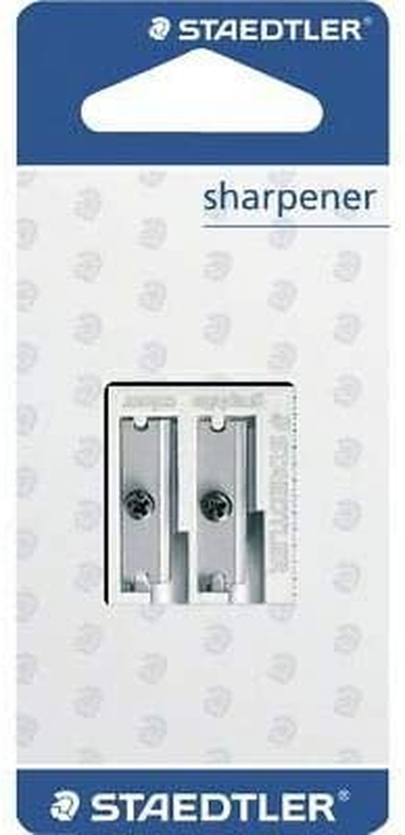 STAEDTLER Metal Double Hole Sharpener, 510 20BK1, for Standard-Sized Blacklead Pencils up to 8.2Mm and for Thick Blacklead and Coloured Pencils up to 10.2Mm