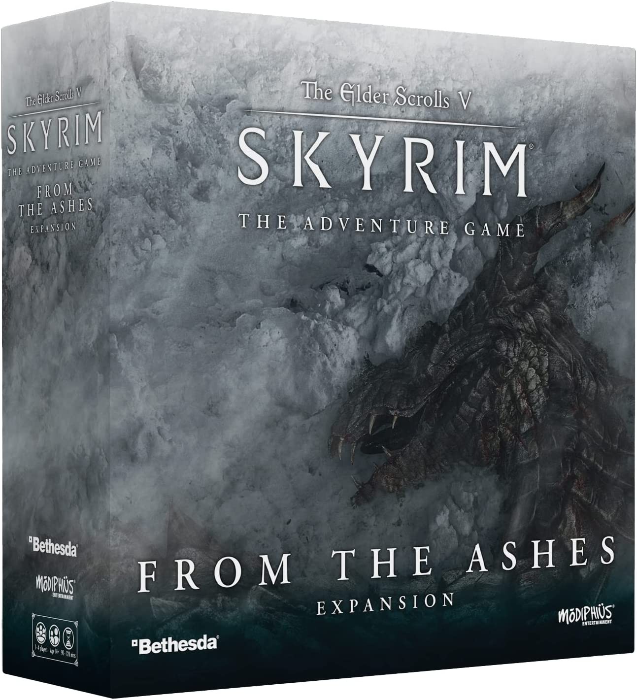 Modiphius | the Elder Scrolls: Skyrim – Adventure Board Game from the Ashes Expansion | Board Game | Ages 14+ | 1-4 Players | 60-120 Minutes Playing Time