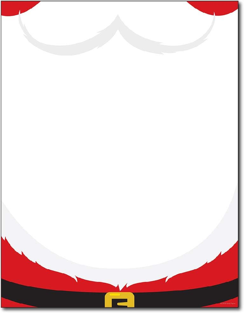 Santa’S Beard Holiday Stationery Paper – 80 Sheets