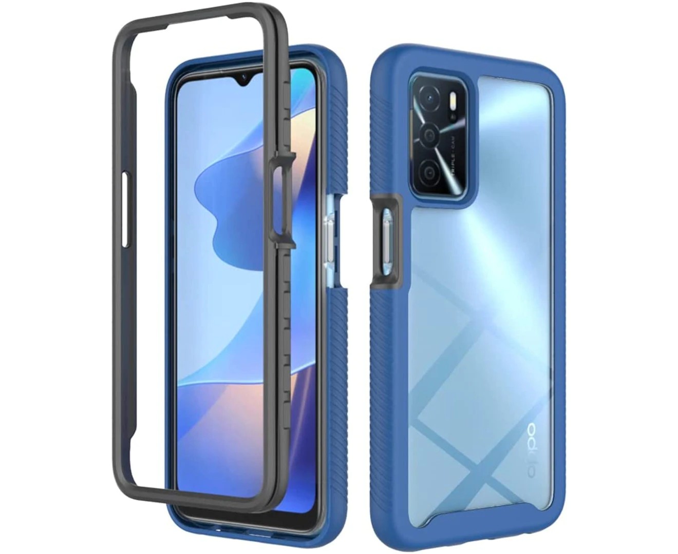 For New Oppo Reno8 Lite 5G Full Heavy Duty Case Shock-Absorbing Protective Cover – Navy