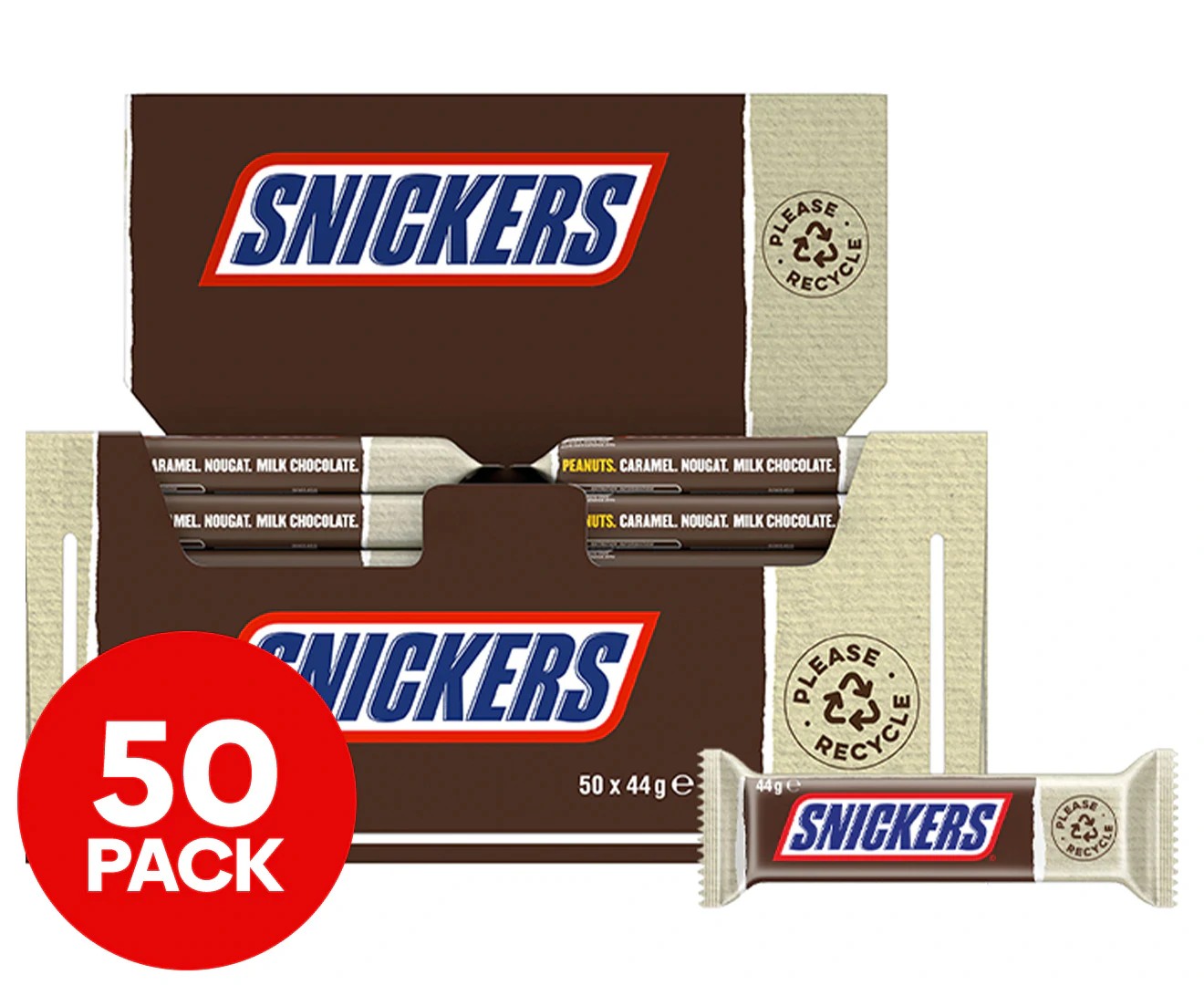 50 X Snickers Bar 44G