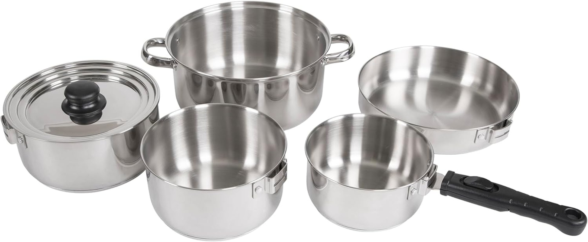 Stansport Heavy Duty – Stainless Steel Clad Cook Set (369)