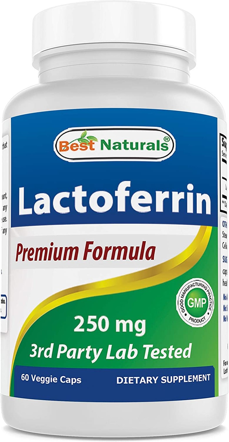 Best Naturals Lactoferrin 250 Mg Veggie Capsule, Supports Healthy Immune Function – 60 Count