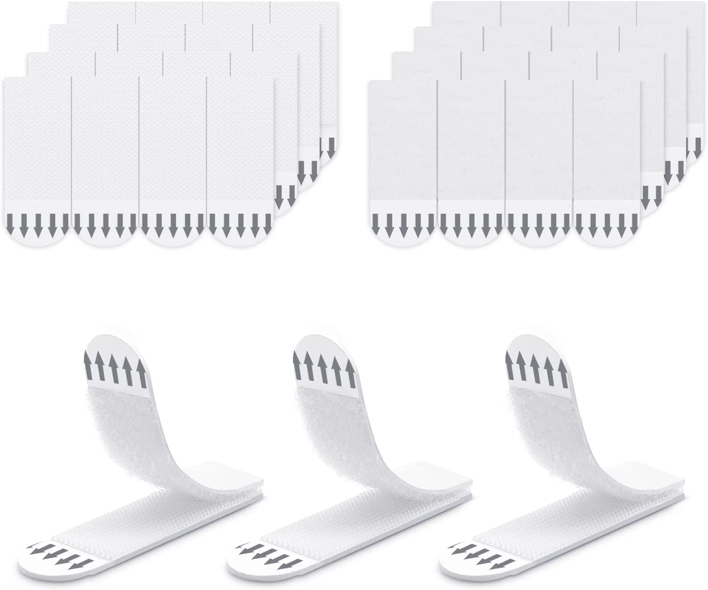 16Pairs/Set Double-Sided Adhesive Hooks,Waterproof Heavy Duty Wall