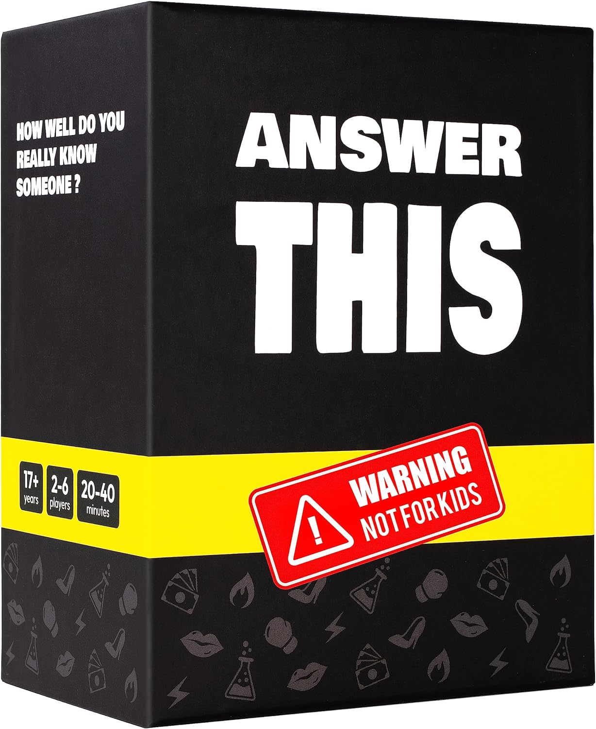 Answer This – Black – How Well Do You Really Know Your Friends? – Hilarious Party Card Game for Adults – Cool Questions for a Game Night