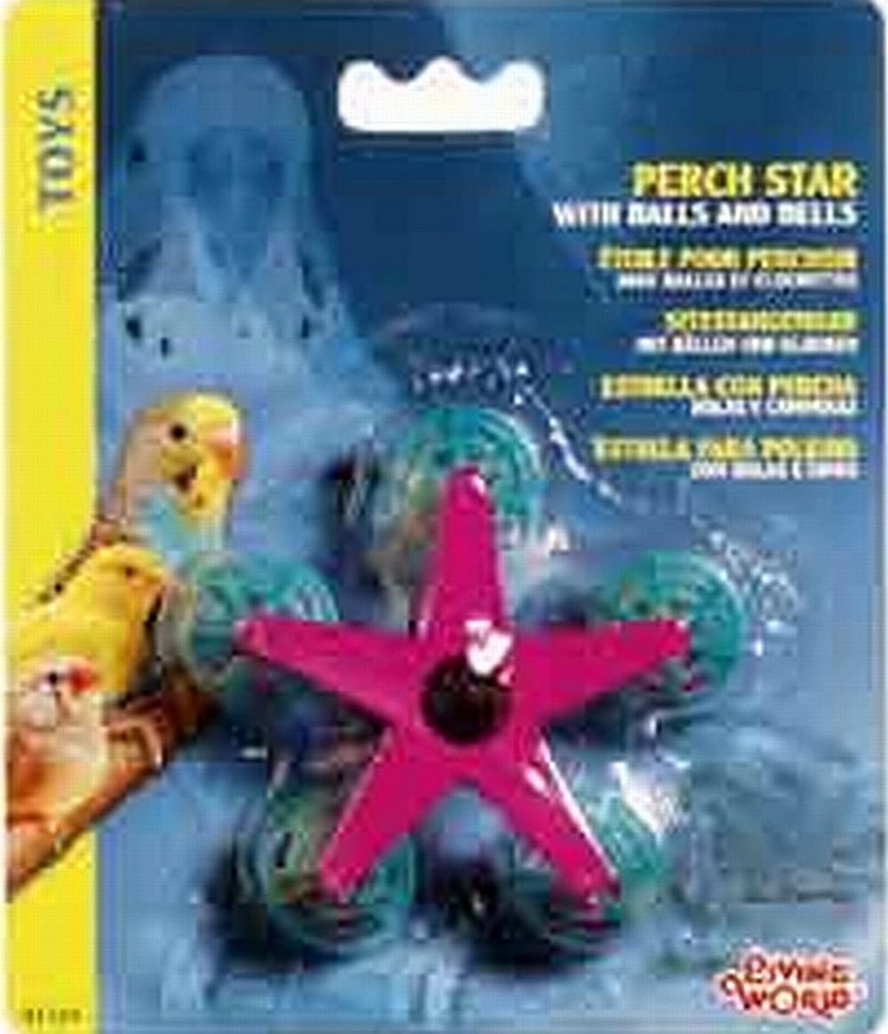 LIVING WORLD BT8 Perch Star with Balls and Bells Bird Toy