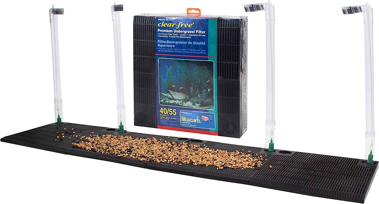 Penn Plax Premium under Gravel Filter System – for 40-55 Gallon Fish Tanks & Aquariums