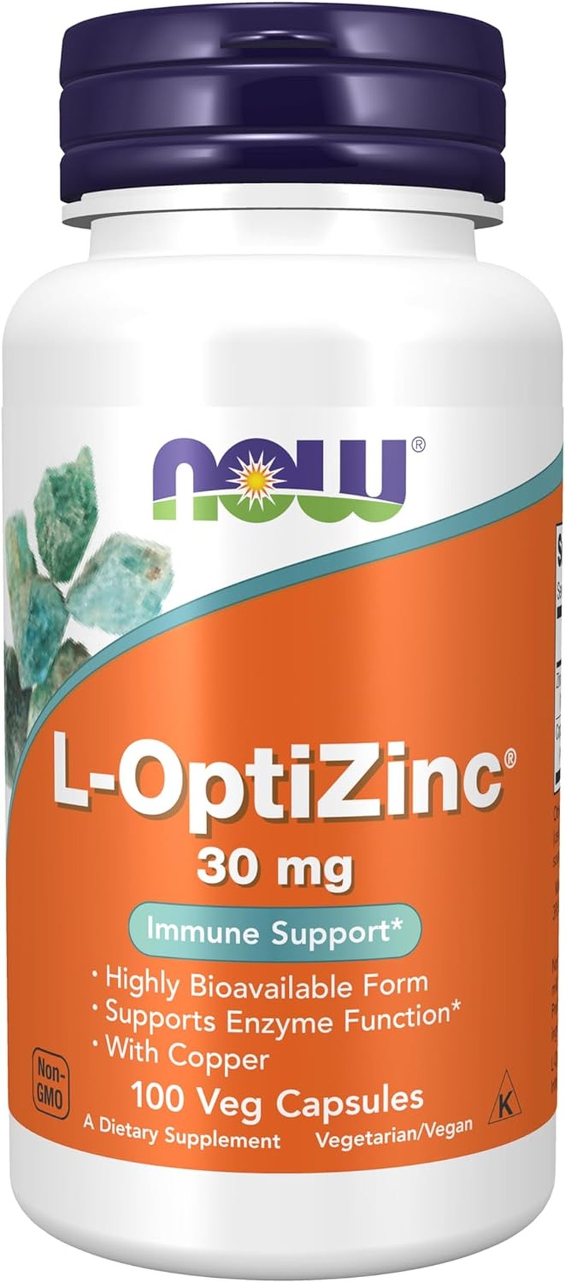 NOW L-Optizinc 30 Mg,100 Veg Capsules