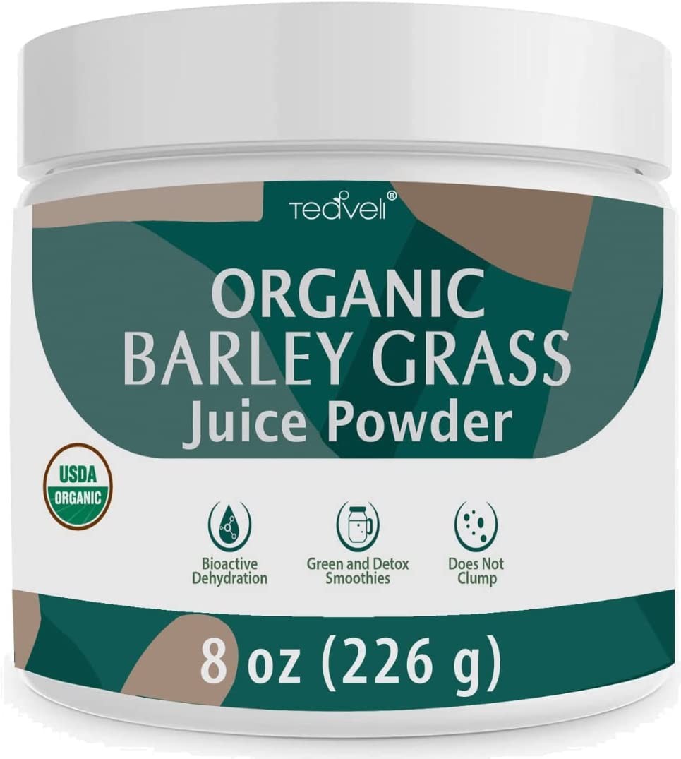 Organic Barley Grass Juice Powder– Utah Grown Raw Barley Grass Juice Extract & Green Juice Powder for Detox- Complements Wheatgrass Juice- Made to Everraw® Standards with Bioactive Dehydration™- 8 Oz