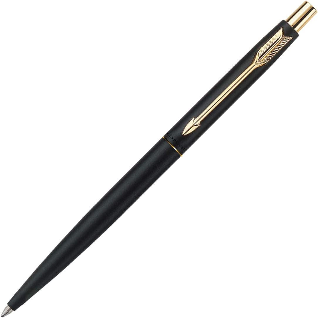 Parker Classic Matte Black Gold Trim Ball Pen