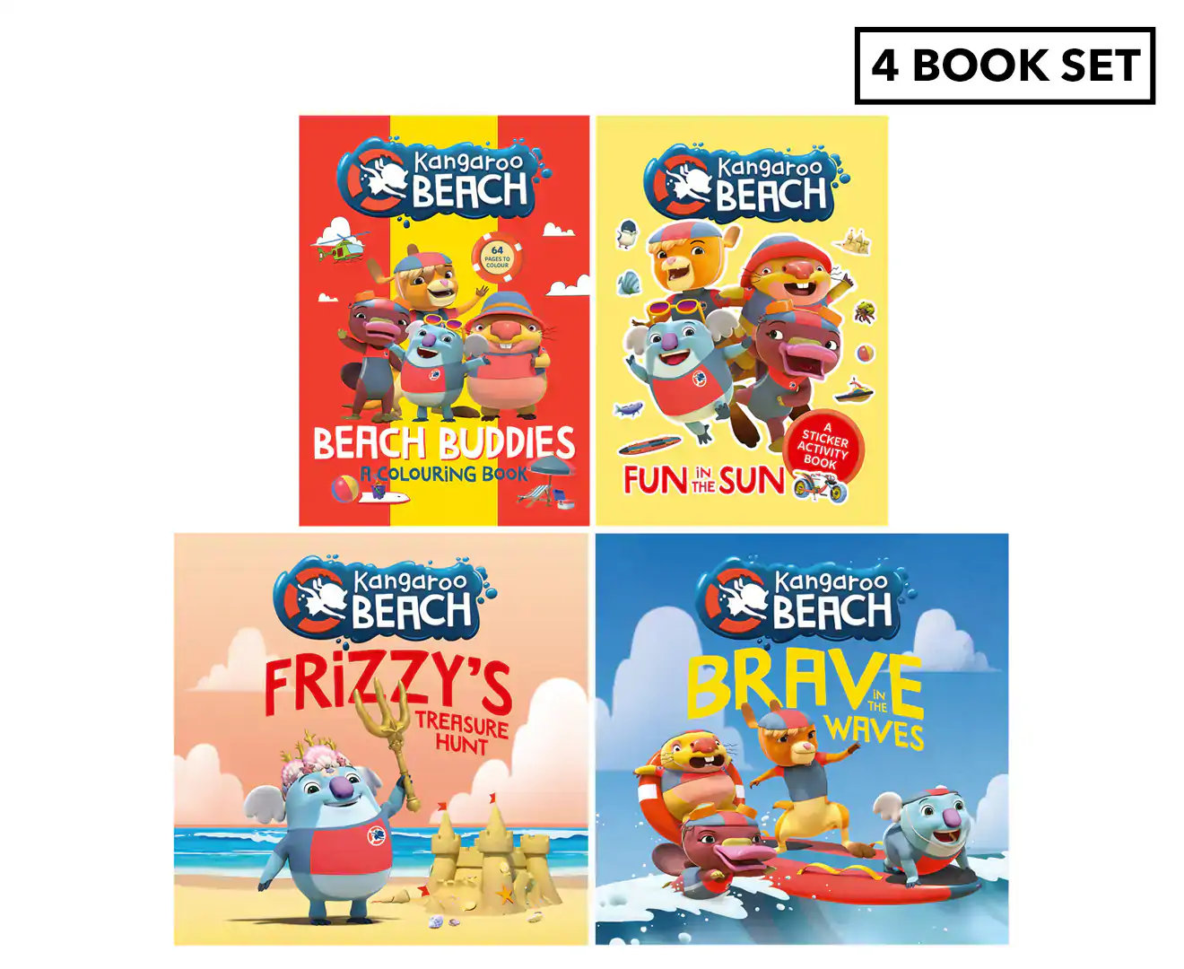 Kangaroo Beach Board & Activity Book 4-Pack Collection | eMEGA Australia