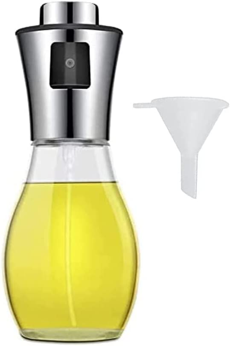 Portable Oil Spray Bottle with Brush Funnel for Cooking, 200ml
