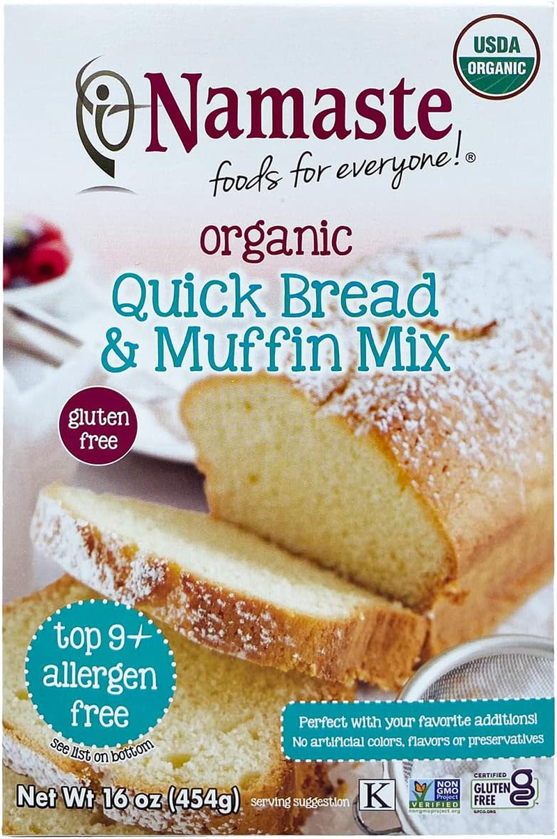 Namaste Foods Organic Gluten Free Quick Bread & Muffin Mix, 16 Ounce – Allergen Free