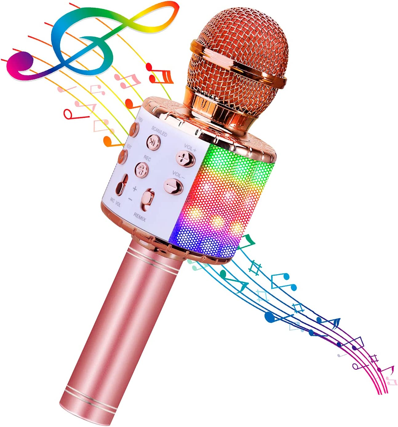 Bluefire Wireless 4 in 1 Bluetooth Karaoke Microphone with LED