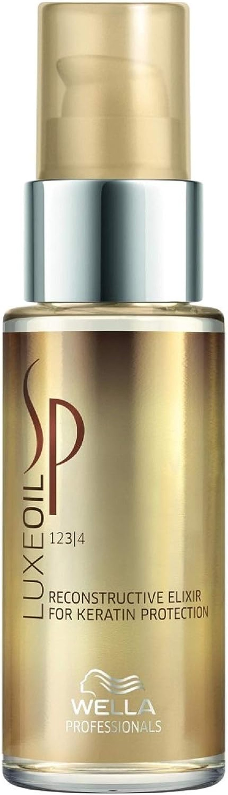 Wella Professionals SP Luxe Oil Reconstructive Hair Elixir with Keratin for Immediate Softness and a High Gloss Shine, 30Ml