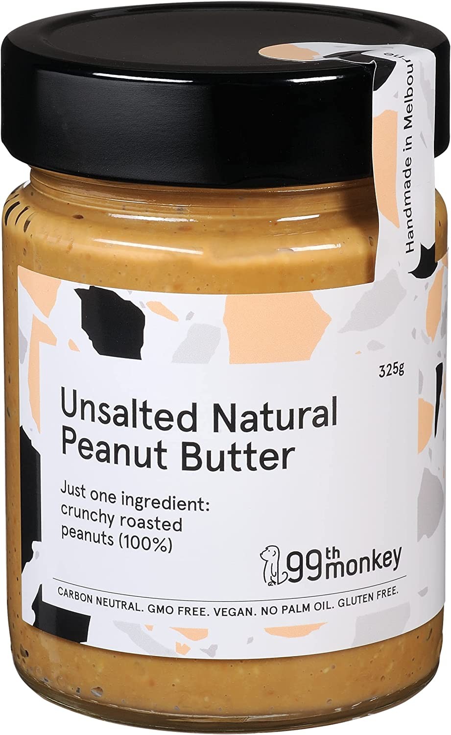 99Th Monkey Unsalted Natural Peanut Butter 325 G