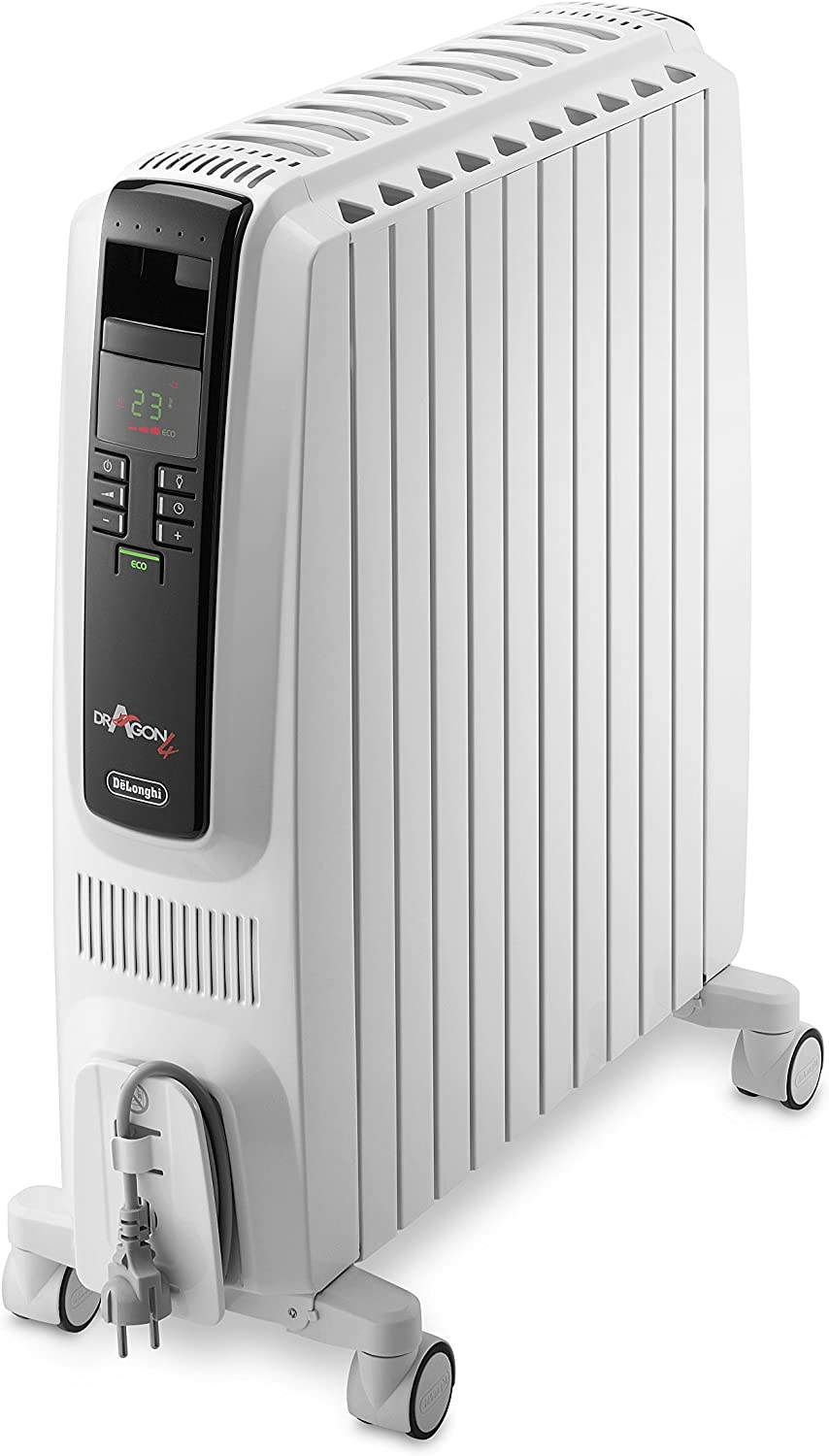 De Longhi Dragon 4 Portable Oil Column Heater 2400W TRD42400ET White