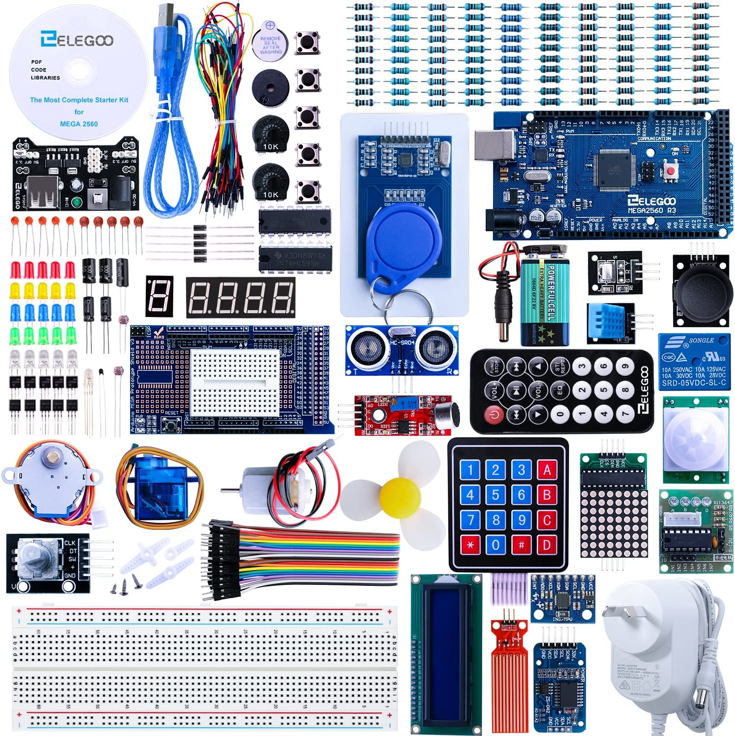 ELEGOO Mega2560 R3 Project the Most Complete Ultimate Starter Kit with Tutorial Compatible with Arduino IDE