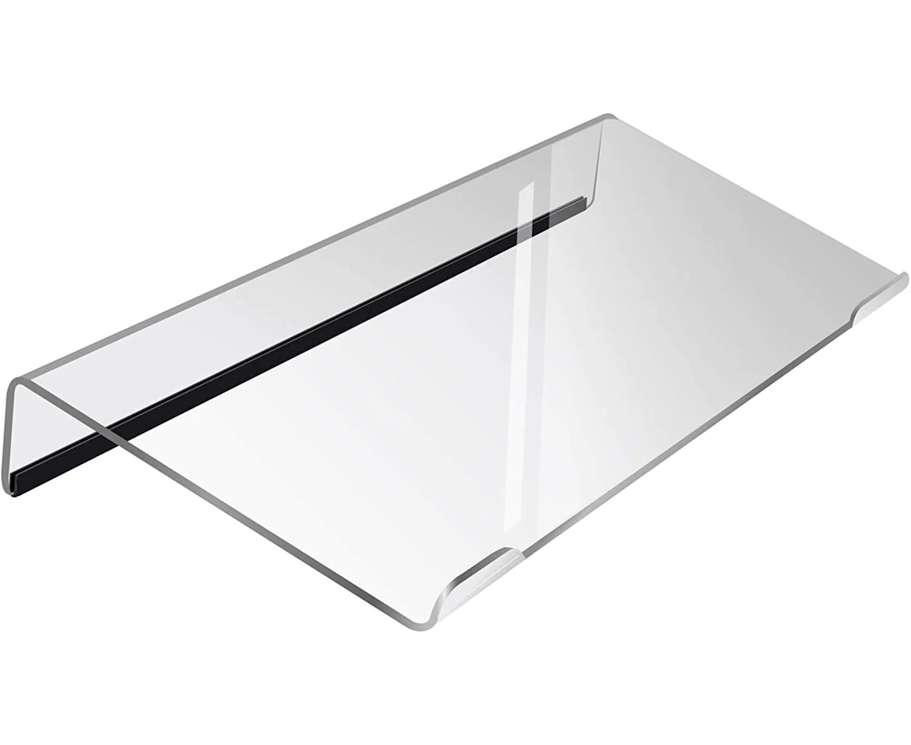 Computer Keyboard Stand-Clear Acrylic Keyboard Tray with Rubber Strip，Ticker Acrylic Keyboard Riser（Holder）