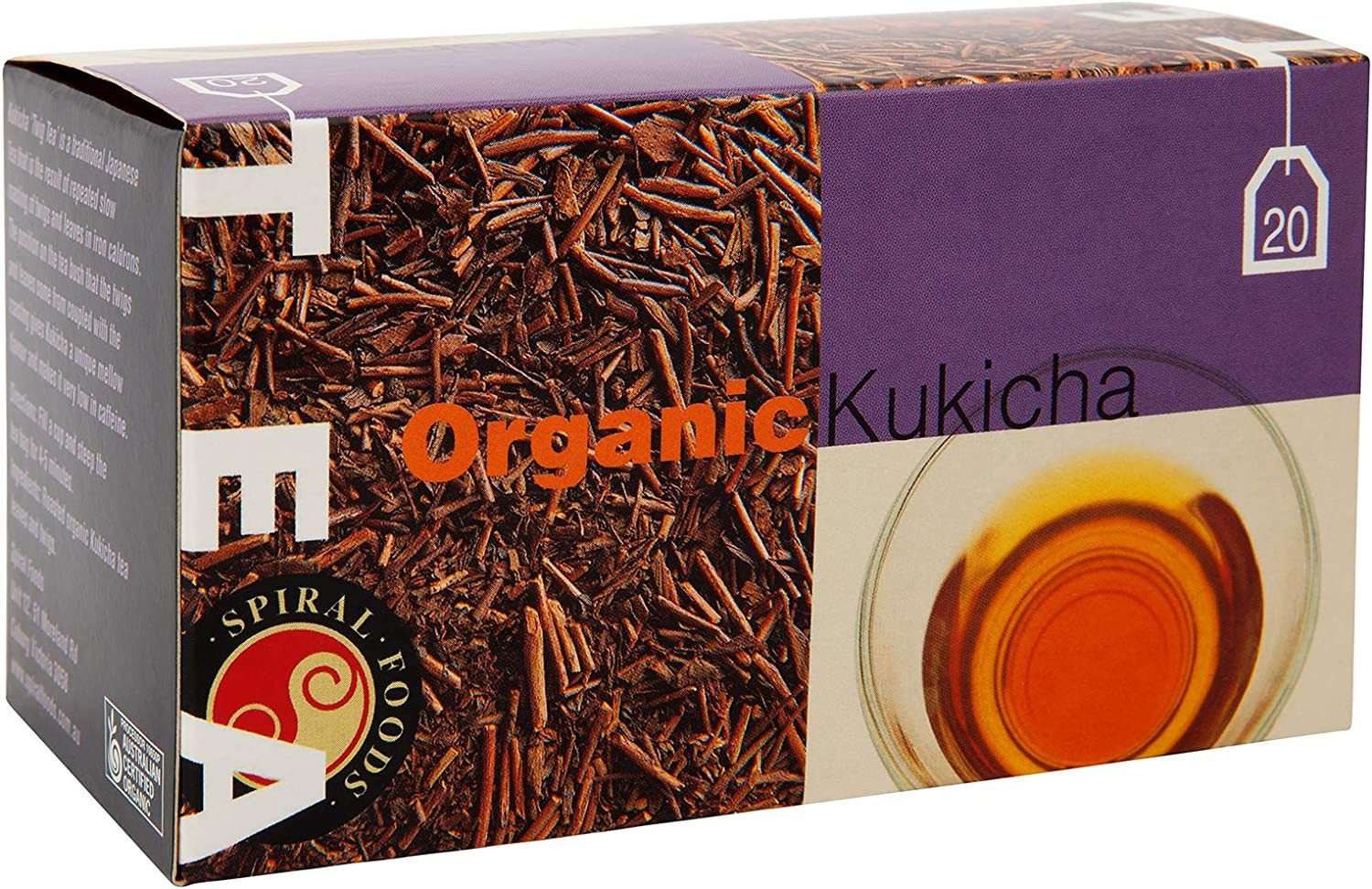 Spiral Foods Organic Kukicha Bancha 20 Tea Bags