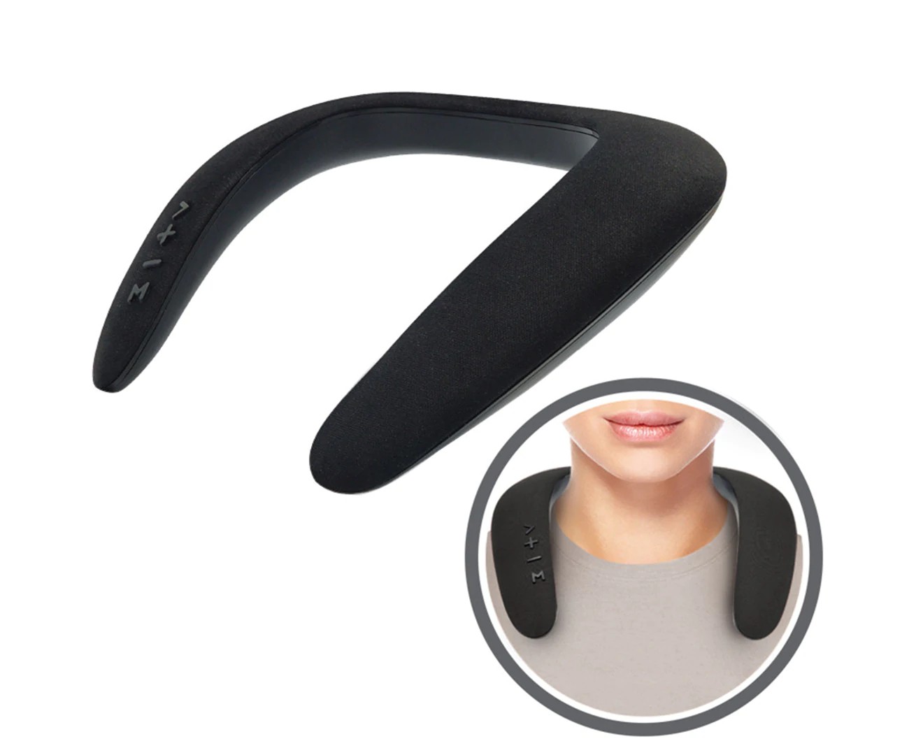 Neckband Portable Bluetooth Speakers, Wireless Wearable Personal Body – Black