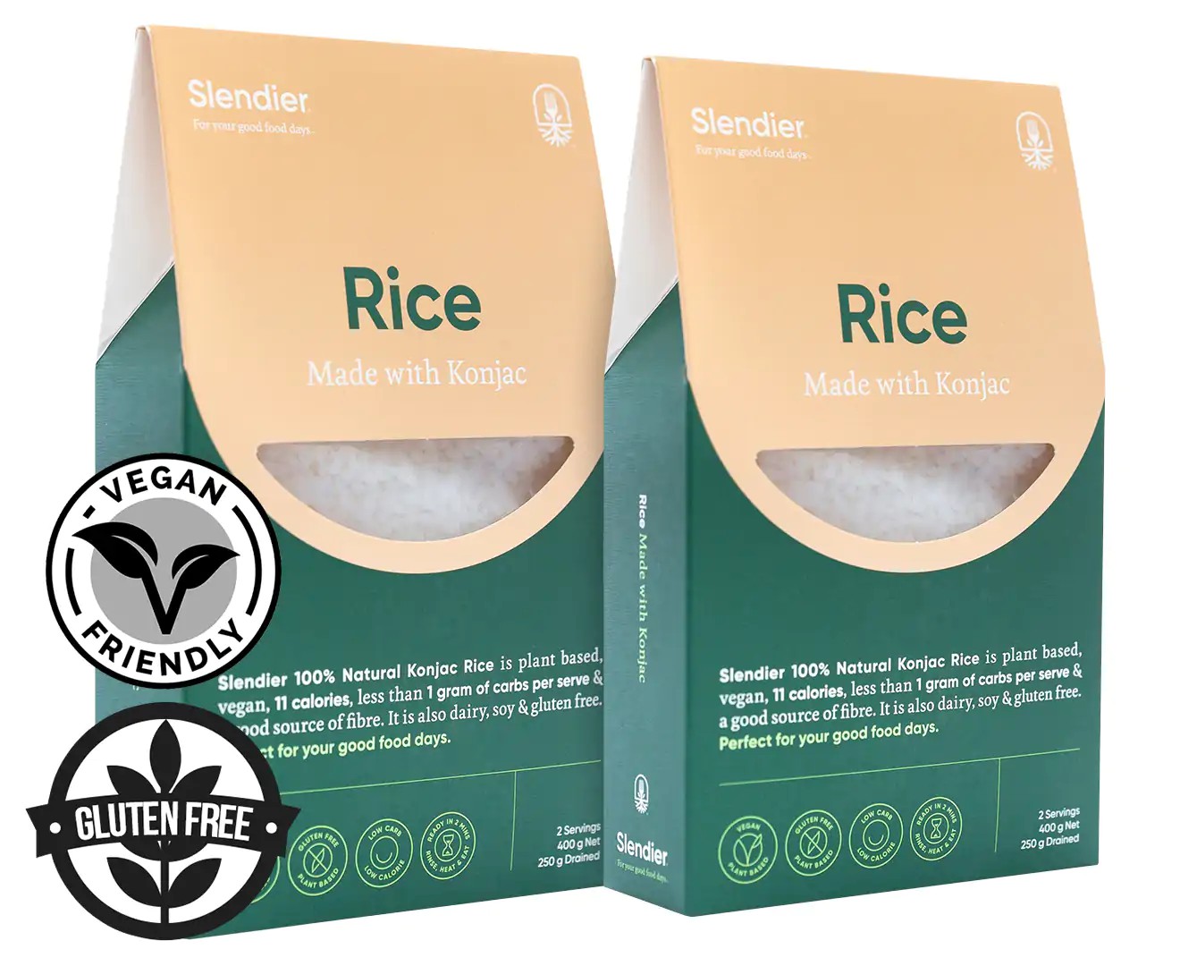 2 X Slendier 100% Natural Konjac Rice 400G