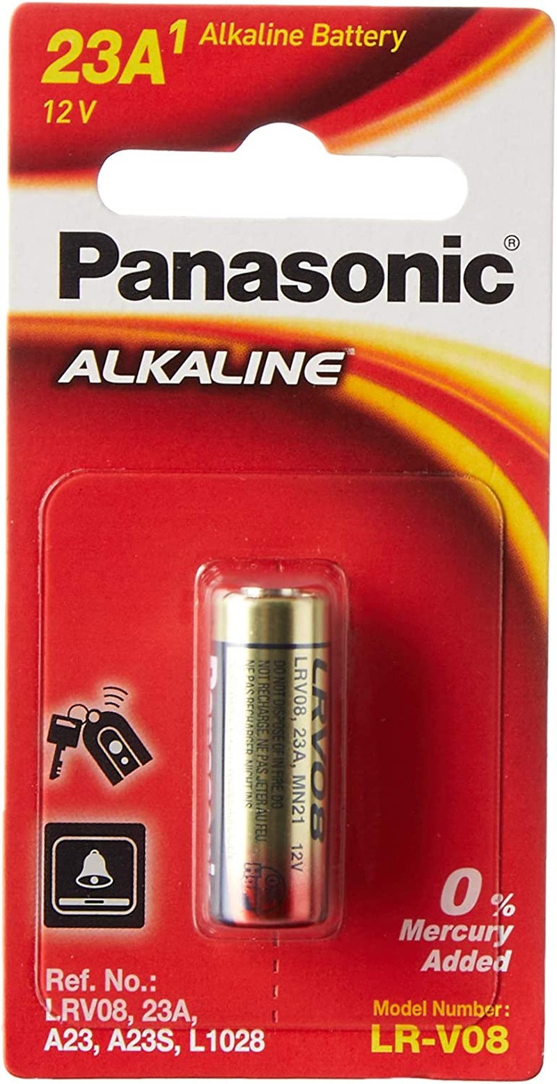 Panasonic 12V Alkaline Car Alarm Battery, 1-Pack (LR-V08L/1BPA)