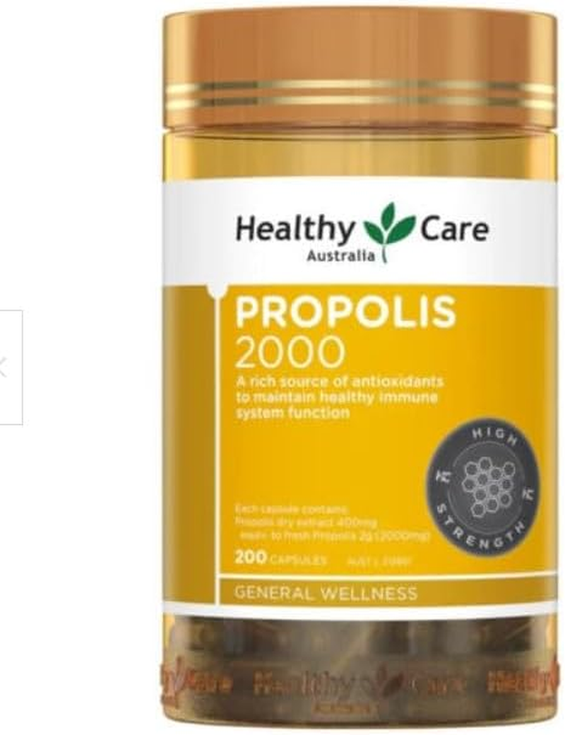 Healthy Care Propolis 2000Mg – 200 Capsules | Rich Source of Antioxidants to Maintain Healthy Immune System Function