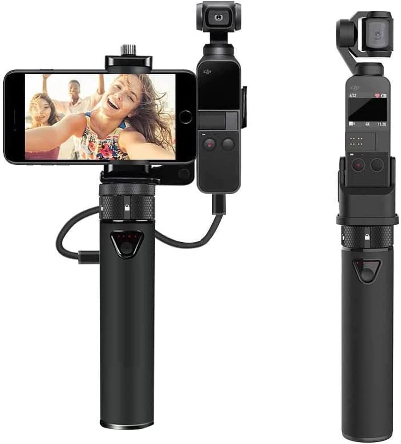 Smatree Portable Osmo Pocket 2 Powerstick(Power Bank) Compatible for DJI Osmo Pocket 2 & DJI Osmo Pocket, Handheld Smartphone Holder Mount Bracket for Osmo Pocket Camera