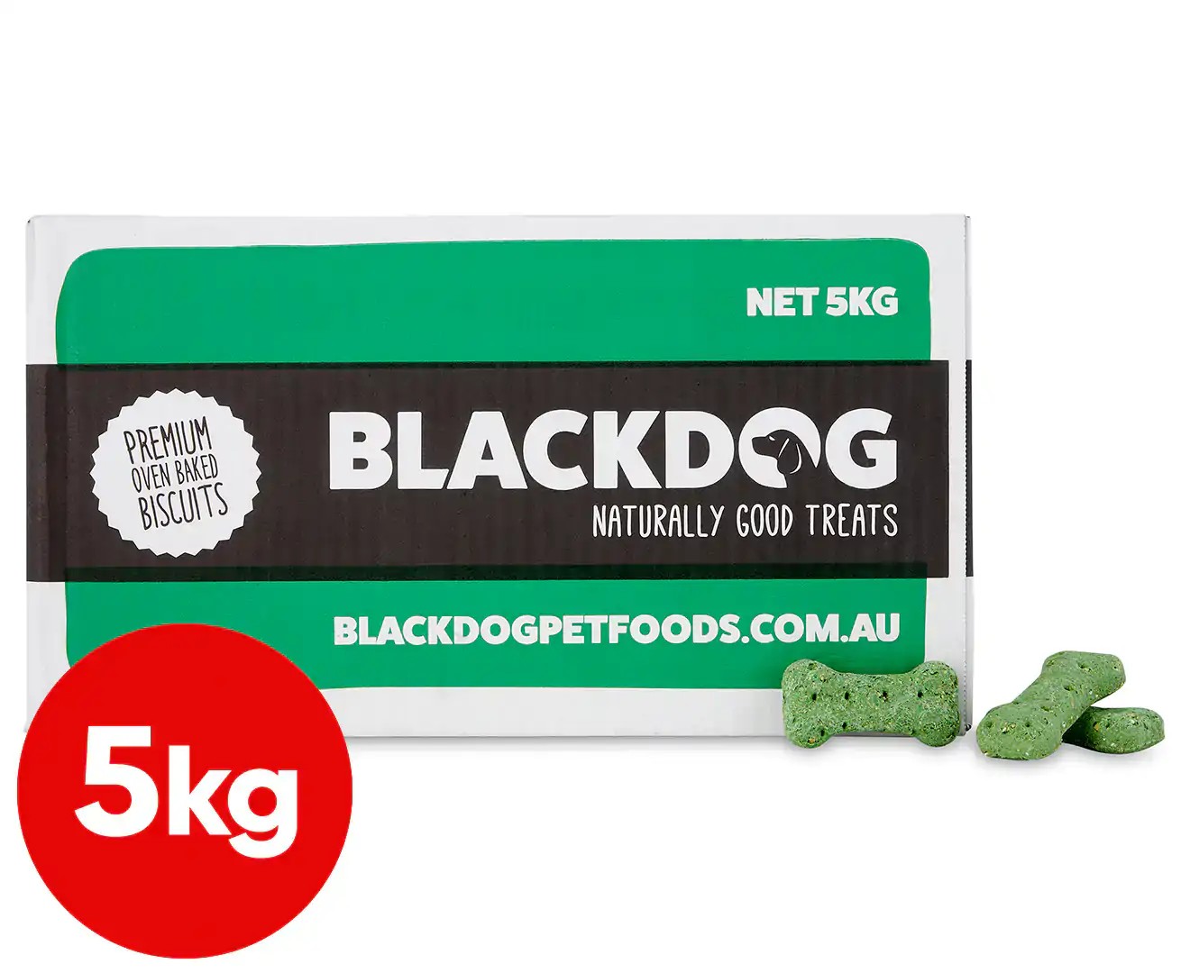 Blackdog Premium Oven Baked Dog Biscuits Mint & Parsley 5Kg