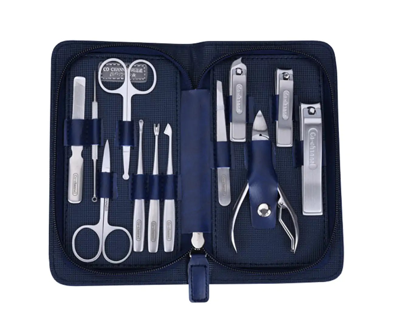 Quality Manicure Pedicure Grooming Kit Set for Professional Finger & Toe Nail Care Scissors Clipper Case in Gift Box