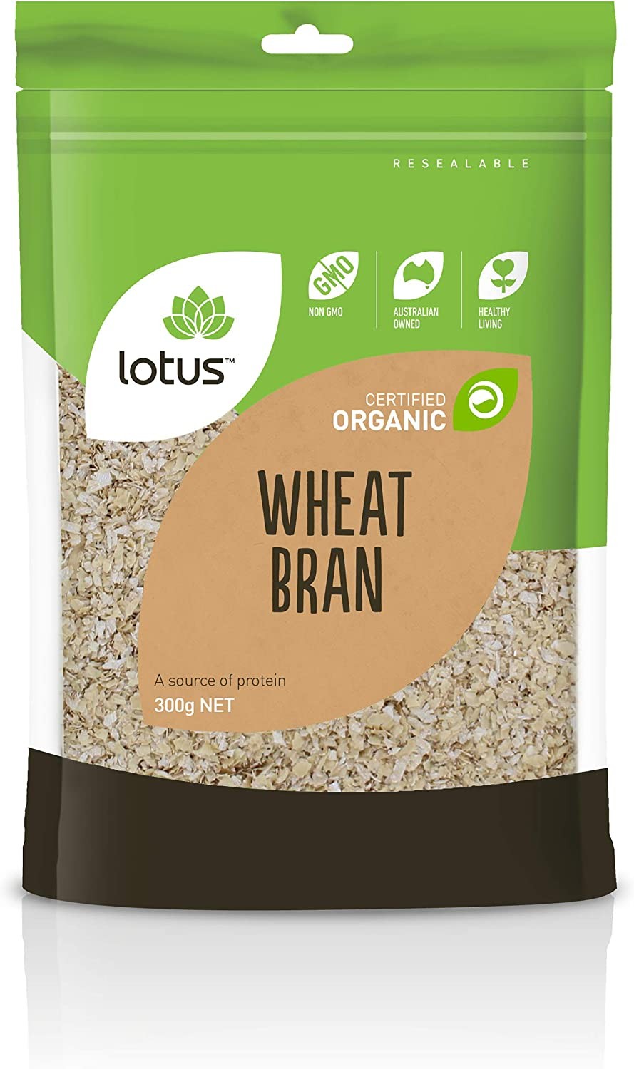 Lotus Organic Wheat Bran 300 G, 300 G