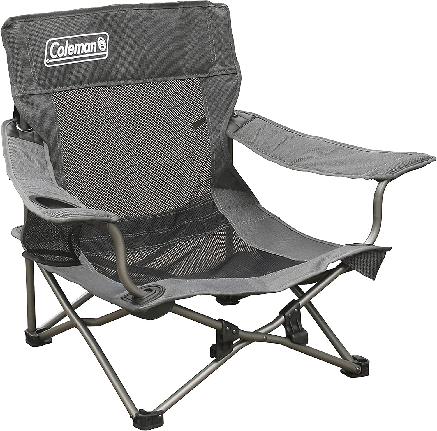 Coleman 1218360 Quad Deluxe Mesh Event Chair, Grey