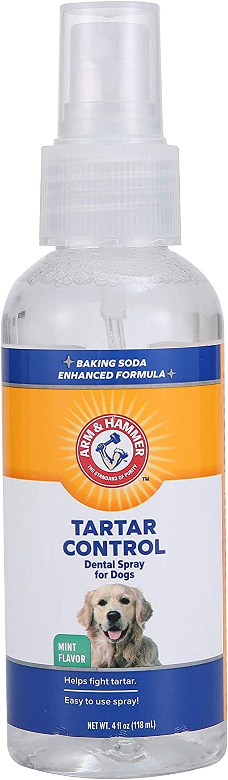 Arm & Hammer for Pets Dog Dental Care Tartar Control Dental Spray for Dogs | Reduces Plaque & Tartar Buildup without Brushing | Mint Flavor, 4 Ounces